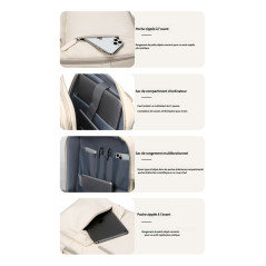 Sac ordinateur nylon imperméable 32x27x45 noir | Smarty