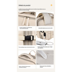 Laptop Bag Eco-Solution – Waterproof Nylon 32x27x45 cm White