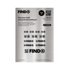 FindR QR code stickers x12 Silver | Smarty