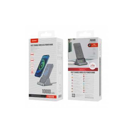 Power Bank avec Support de Charge Amovible 10000mAh D-power P8588 - Gr