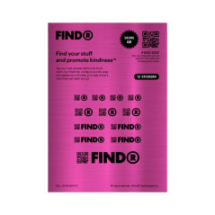 Autocollants QR code FindR x12 Rose | Smarty Paris