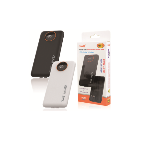 Power Bank avec câbles de charge rapide 22.5 W 10000mAh LinQ P851L - N