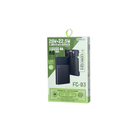 Power Bank à Charge Rapide 20W+22.5W avec Câbles et Lampe LED 10000mAh