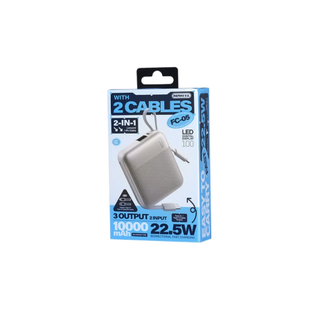 Power Bank à Charge Rapide 22.5W avec Câbles 10000mAh FC-05 REMAX - Ar