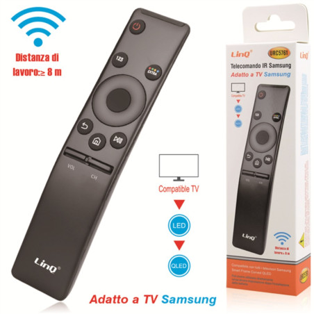 Télécommande TV compatible LinQ URC5761 pour Samsung – Noir