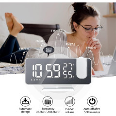 Réveil à projection LED grand écran ECO | Smarty
