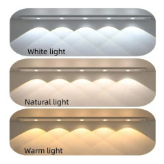 Motion sensor night light 60 cm 6 LED silver | Smarty
