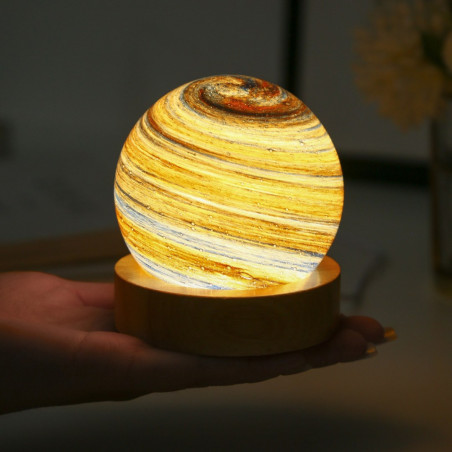 Lampe de nuit solaire ECO Planète Aube – 80 mm USB 5V