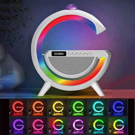 Haut-parleur Bluetooth ECO G11 – radio, chargeur sans fil et lampe d'ambiance