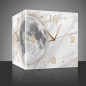 Horloge murale LED ECO Lune-A – 26 x 26 x 26 cm Doré
