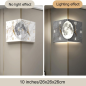Horloge murale LED ECO Lune-A – 26 x 26 x 26 cm Doré