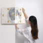 Horloge murale LED ECO Lune-A – 26 x 26 x 26 cm Doré