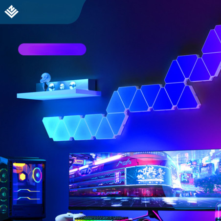 RGB Hexagon Wall Light – 12 Panels Wi-Fi, App and Remote