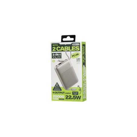 Power bank avec câbles de charge rapide 22,5 W 20 000 mAh FC-06 REMAX