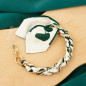 Collier de coque téléphone ECO – foulard soie verte 34 cm