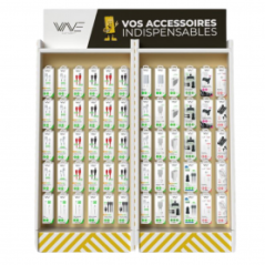 Présentoir d'accessoires WAVE + 452 accessoires - 1m60*1m60 (hors fron