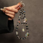 Lanière téléphone ECO – Noire, pendentif cœur