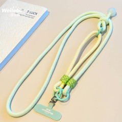 Collier téléphone ECO vert menthe perle 115 cm | Smarty