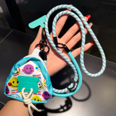 Collier téléphone ECO bleu vert mini pochette | Smarty