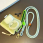 Collier téléphone ECO tressé bicolore – Vert, mini pochette Collier téléphone ECO tressé bicolore – Vert, mini pochette
