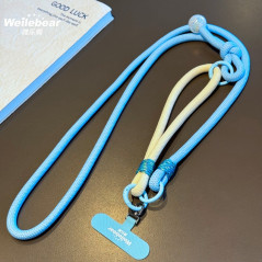 Sky blue/beige phone lanyard monster plush | Smarty