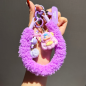 Phone Wrist Strap ECO – Soft Purple Doll Keyring & Pom-pom Phone Wrist Strap ECO – Soft Purple Doll Keyring & Pom-pom
