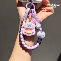 Purple two-tone wrist strap doll | Smarty