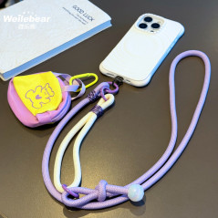 Collier téléphone violet monstre kawaii | Smarty