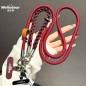Phone Necklace ECO – Long Braided Two-Tone Cord with Leather Details
