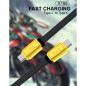 Braided USB-C Cable WUW X198 – Yellow, 100W