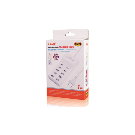 Station de Charge Rapid PD+USB 10 Porte LinQ T1021 - Alimentation Ref