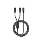 2-in-1 Charging Cable EllieTech CW320 – USB-C/USB-C + USB-C 1.2m Black 2-in-1 Charging Cable EllieTech CW320 – USB-C/USB-C + USB-C 1.2m Black