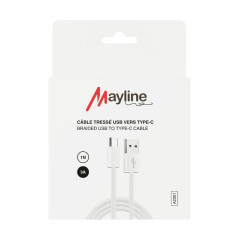 Câble Mayline USB vers USB-C 3A 1 m | Smarty