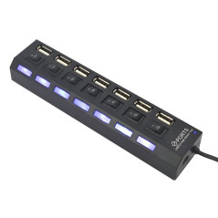 Hub USB 7 ports USB 2.0 noir | Smarty