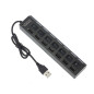 Hub USB ECO – 7 ports USB 2.0 High Speed Noir