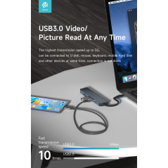 Hub USB-C Devia 5-en-1 PD 3.0 | Smarty