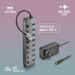 NGS IHUB 8 USB hub 8 USB 3.0 ports | Smarty