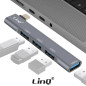 Hub USB-C 4-en-1 LinQ IT7945 – 3 x USB 2.0 + USB 3.0