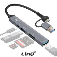 Hub LinQ IT7944 6-en-1 USB-C/USB SD TF | Smarty
