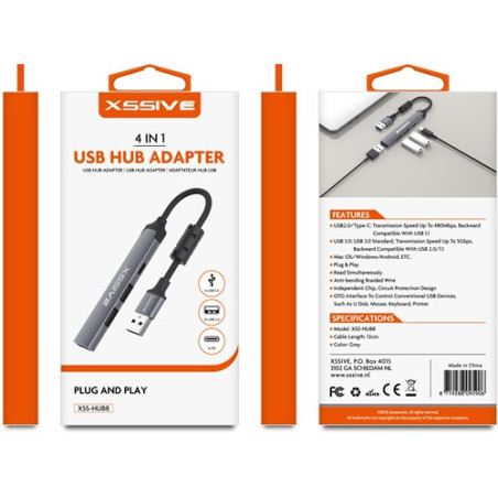 Adaptateur HUB USB XSSIVE XSS-HUB8