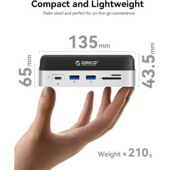 ORICO MiniDock 10-Port Dock for Mac Mini M4/M4 Pro