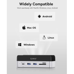 ORICO MiniDock 10-Port Dock for Mac Mini M4/M4 Pro