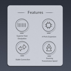 Adaptateur hub Orico AH-13 USB-C vers USB 3.0 | Smarty