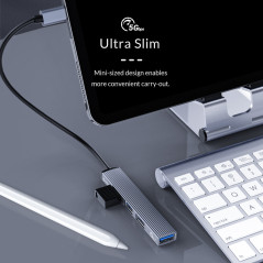 Adaptateur hub Orico AH-13 USB-C vers USB 3.0 | Smarty