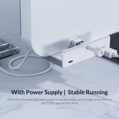 Adaptateur hub clip Orico MH4PU 4 ports USB 3.0 | Smarty