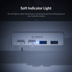 Adaptateur hub clip Orico MH4PU 4 ports USB 3.0 | Smarty