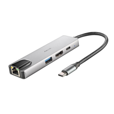 Adaptateur USB-C multiport NGS Wonder Dock Supra 4-en-1 – Aluminium