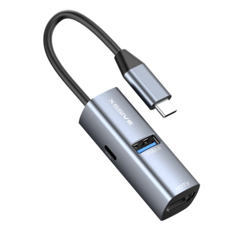 Adaptateur USB-C 3-en-1 XSSIVE HDMI 4K | Smarty