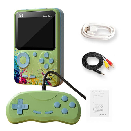 Handheld Game Console ECO G5 – 3" IPS Screen, Green