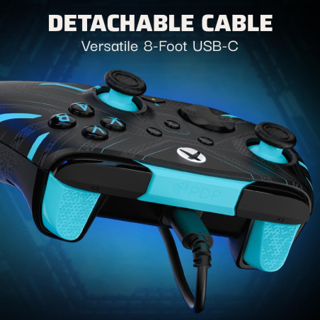 Advanced Wired Controller PDP Gaming REMATCH GLOW – Xbox Series X/S & PC 049-023-TTST